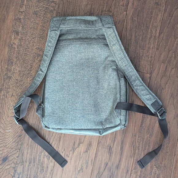 Lug Taupe Brown Quilted Travel Backpack Convertible Sling Bag - Picture 3 of 11